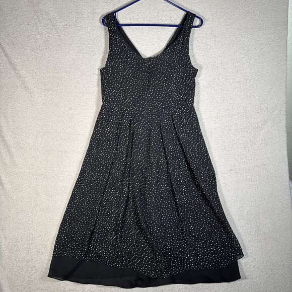 Vintage Talbots Petites Silk Chiffon Dress PXS Polka Dot AOP Faux Wrap Fit Flare - Picture 10 of 14